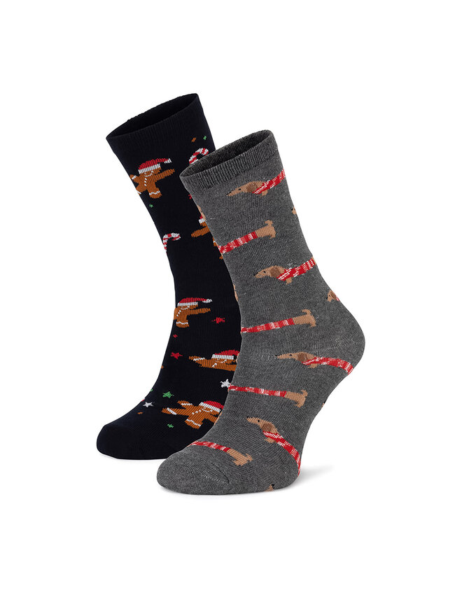 Lasocki Набір 2 пар високих чоловічих шкарпеток Lasocki 2MB-002-AW24 (2-pack) Сірий