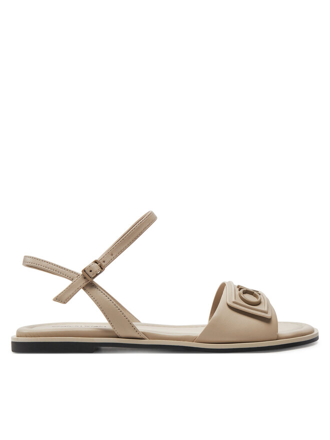 Calvin Klein Sandály Calvin Klein Flat Sandal Relock Lth HW0HW01942 Écru