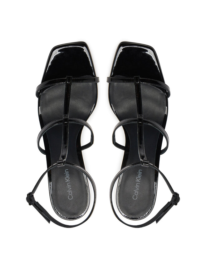 Calvin Klein Sandály Calvin Klein Heel Gladi Sandal 90 Pat HW0HW02312 Černá