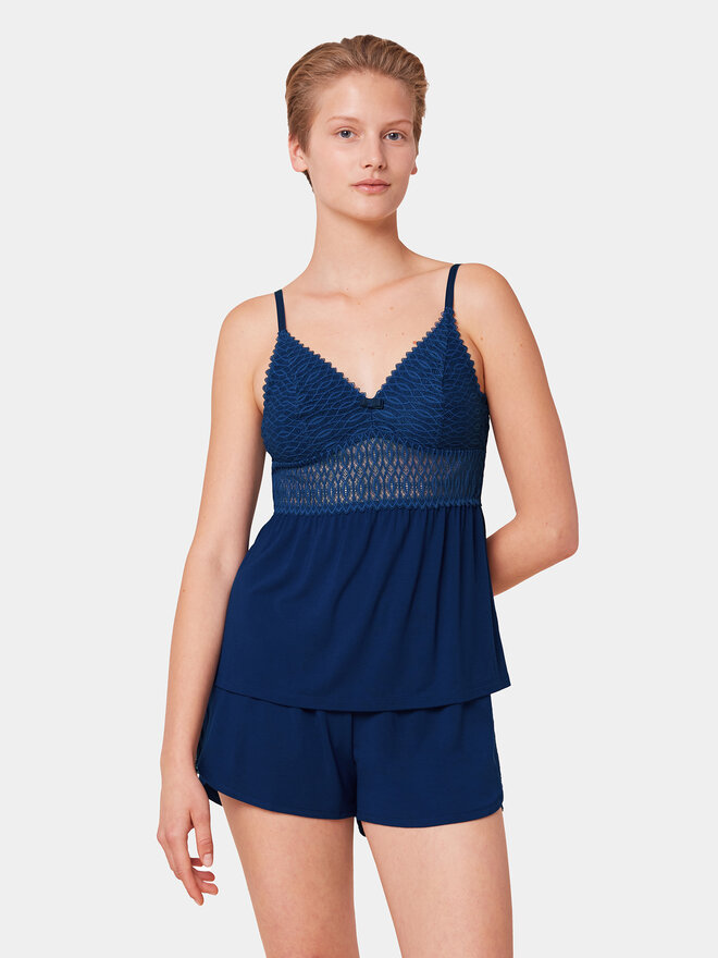 Triumph Triumph Pizsama Aura Spotlight 10218289 Kék Regular Fit