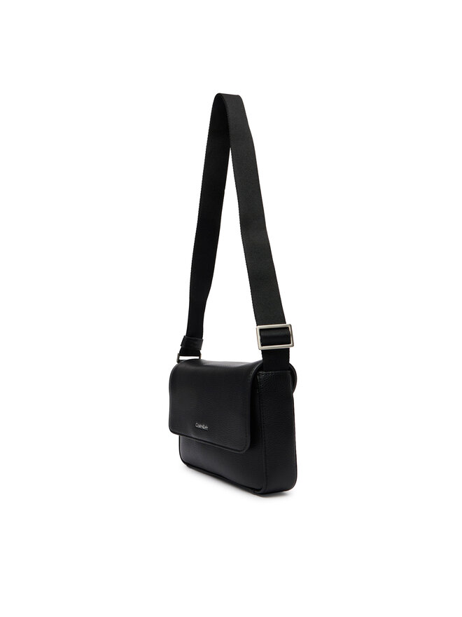 Calvin Klein Handtasche Calvin Klein Raised Small Flap Messenger LV04D3327G Schwarz