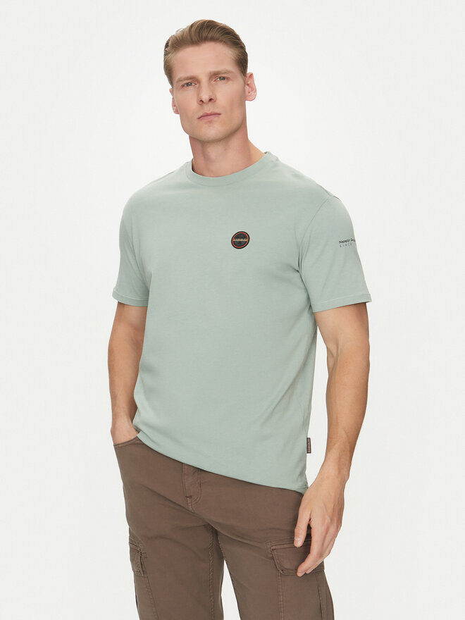 Napapijri Napapijri Camiseta S-Badge NP0A4I3N Verde Regular Fit