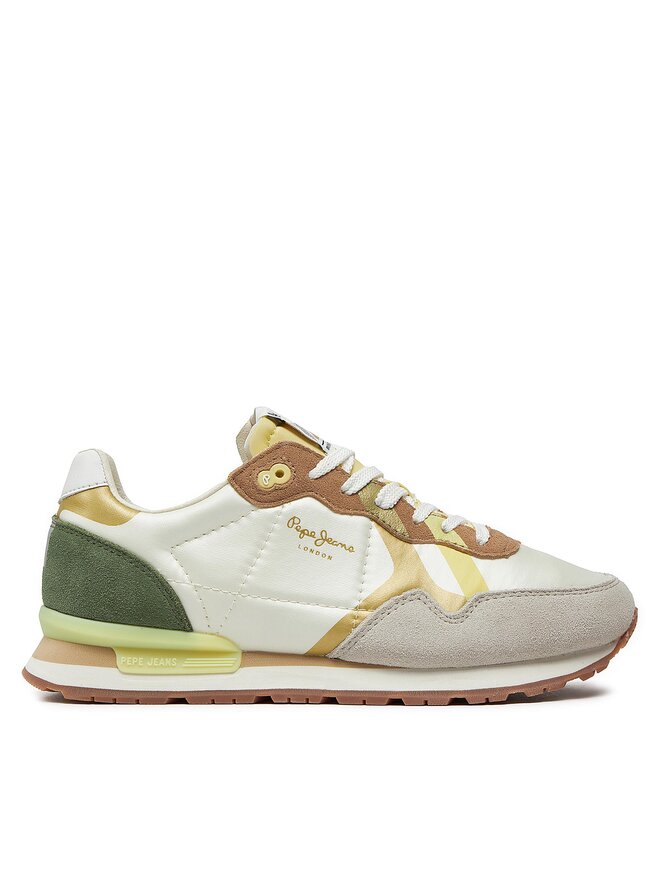 Pepe Jeans Sneakersy Pepe Jeans Brit Print W PLS40010 Biela