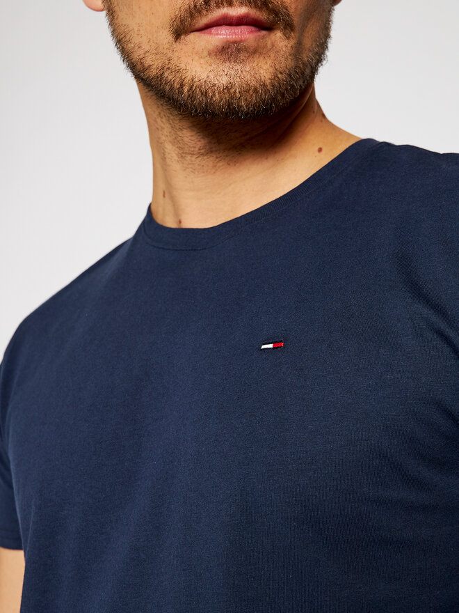 Tommy Jeans Tommy Jeans Marškinėliai DM0DM04411 Tamsiai mėlyna Slim Fit