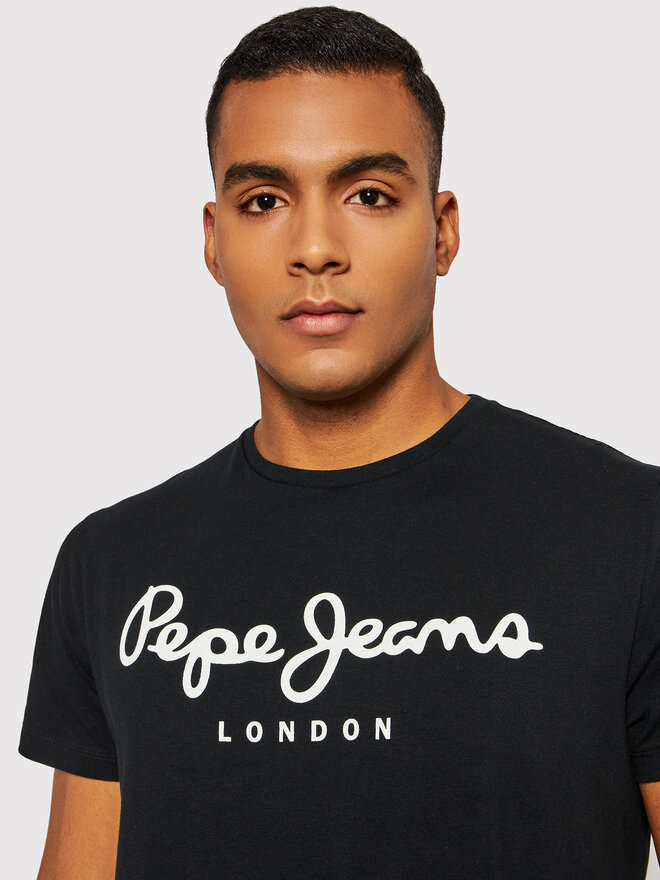 Pepe Jeans Pepe Jeans T-Shirt Original PM508210 Schwarz Slim Fit