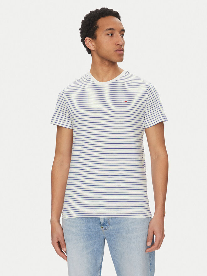 Tommy Jeans Tommy Jeans Marškinėliai DM0DM20377 Mėlyna Slim Fit