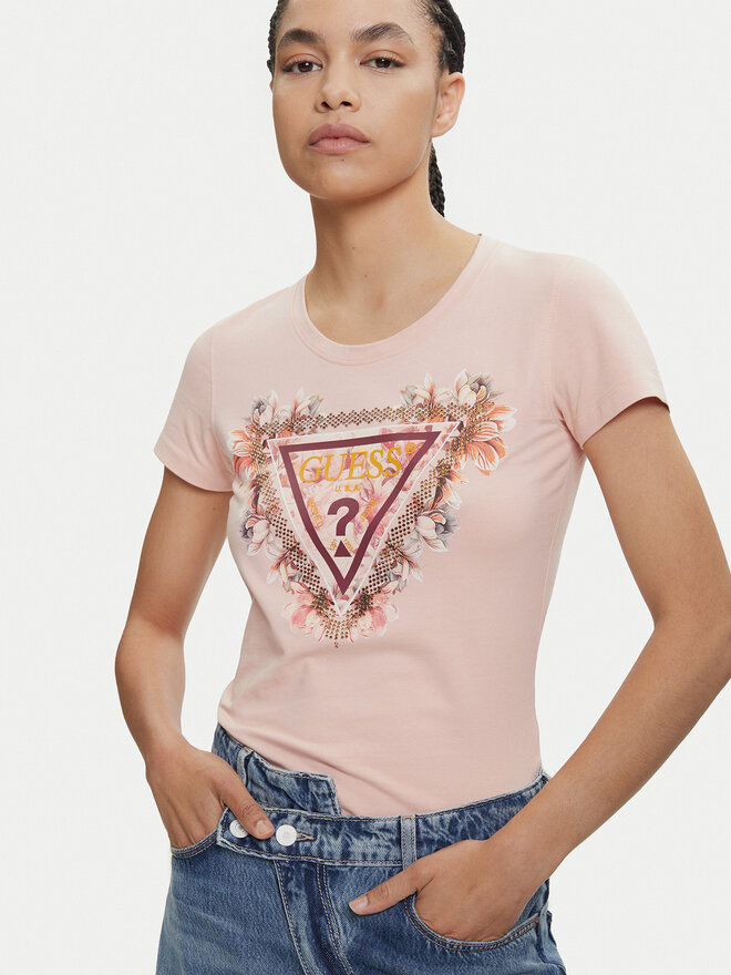 Guess Guess T-Shirt W5YI08 J1314 Πορτοκαλί Regular Fit