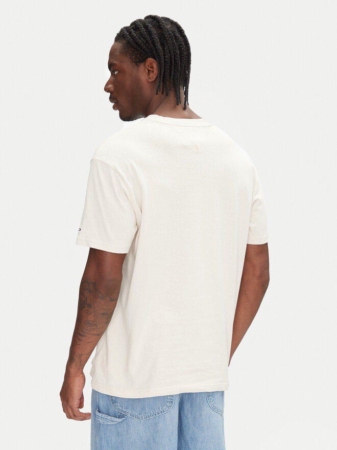 Tommy Jeans Tommy Jeans Póló Paisley Flag DM0DM20810 Bézs Relaxed Fit
