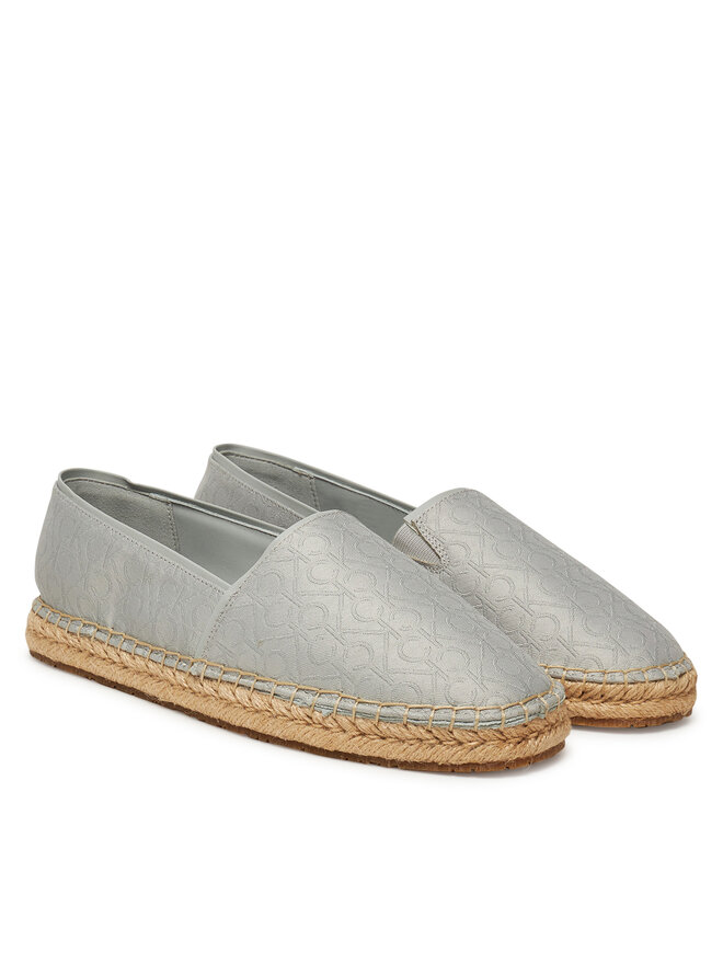 Calvin Klein Εσπαντρίγιες Calvin Klein Flat Espadrille - Jacq HW0HW02467 Γκρι