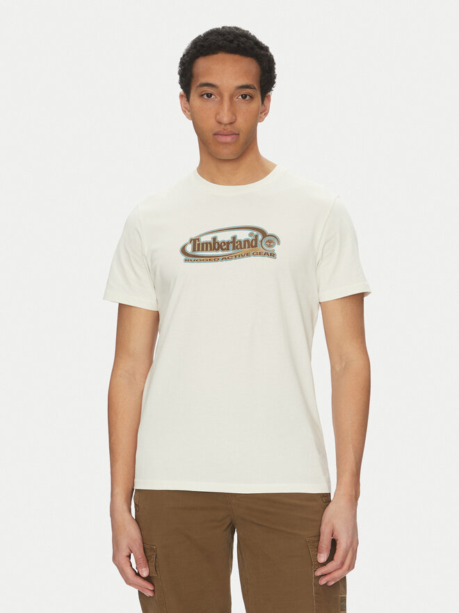 Timberland Timberland Marškinėliai TB0A6DJY Balta Regular Fit