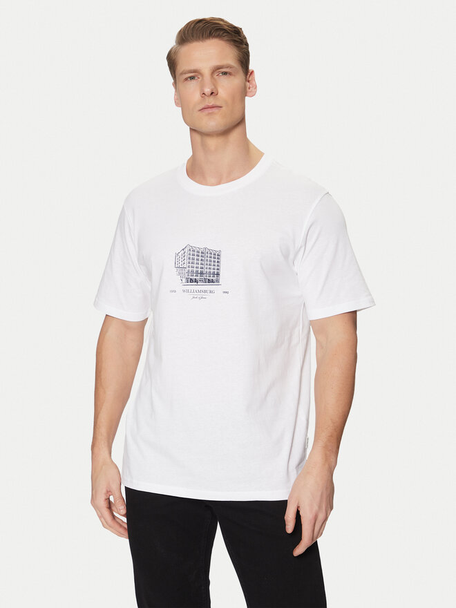 Jack&Jones Jack&Jones Marškinėliai Boston 12273400 Balta Relaxed Fit