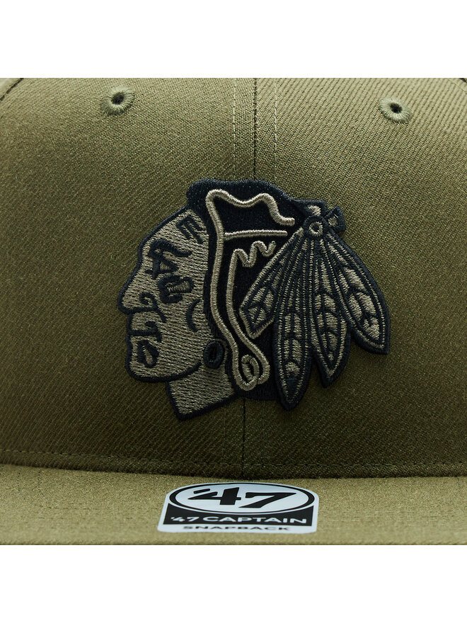 47 Brand Gorra con visera 47 Brand NHL Chicago Blackhawks Ballpark Camo 47 CAPTAIN H-BCAMO04WBP-SW Verde