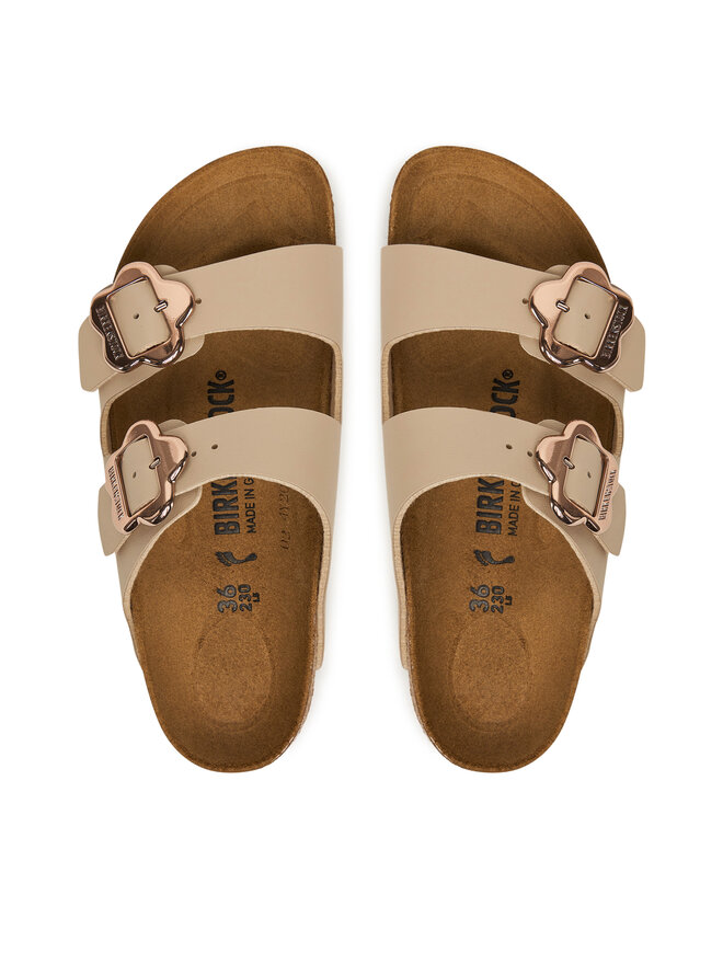Birkenstock Шльопанці Birkenstock Arizona Flower Buckle Kids 1030419 D Écru