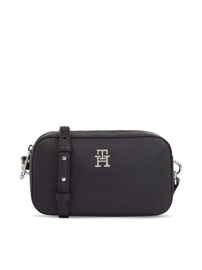 Tommy Hilfiger Handtasche Tommy Hilfiger Th Emblem Camera Bag AW0AW15179 Schwarz