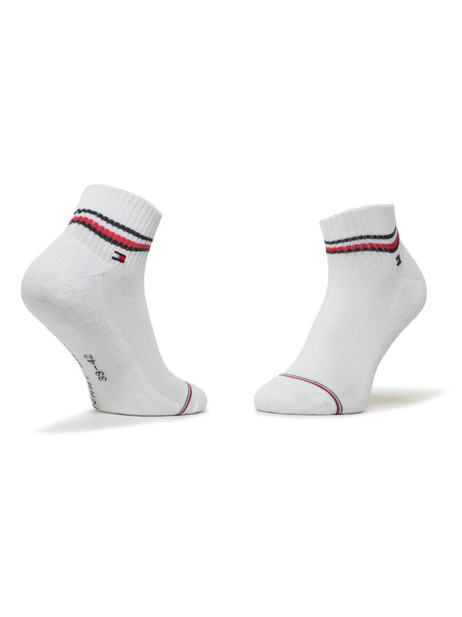 Tommy Hilfiger Set di 2 paia di calzini corti da uomo Tommy Hilfiger 100001094 Bianco