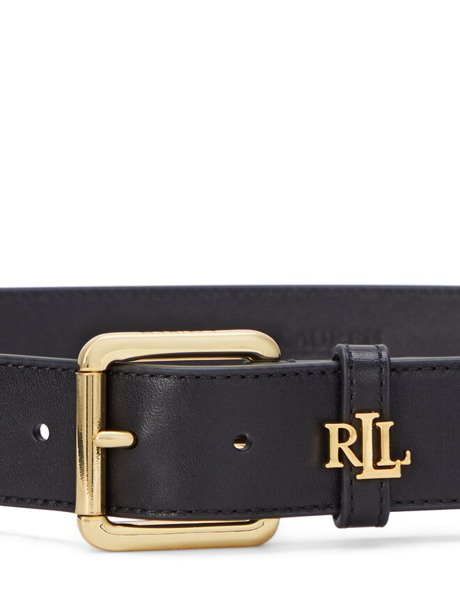 LAUREN RALPH LAUREN Pasek Damski LAUREN RALPH LAUREN Logo Keeper 412968765001 Czarny