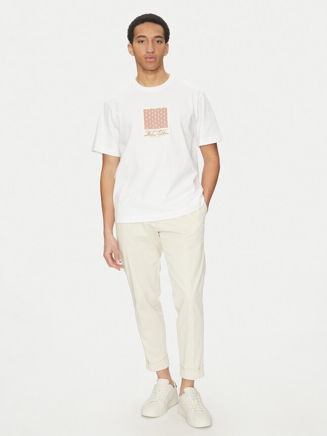 Jack&Jones Jack&Jones Marškinėliai Islington 12273019 Balta Loose Fit