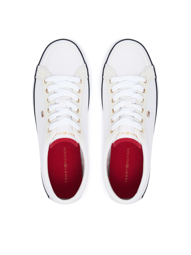 Tommy Hilfiger Sneakers aus Stoff Tommy Hilfiger Th Low FW0FW09390 Weiß