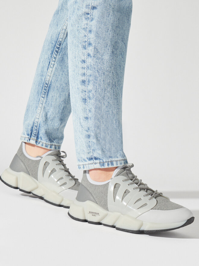 Weekend Max Mara Sneakersy Weekend Max Mara Faggiojersey 24157610546 Šedá