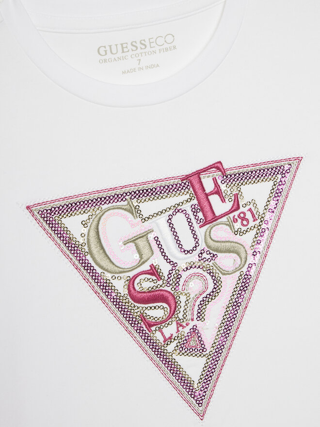 Guess Guess Marškinėliai J5GI04 K6YW4 Balta Regular Fit