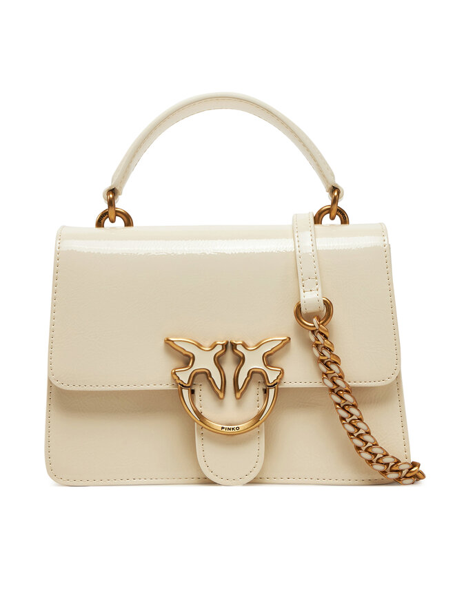 PINKO Handtasche PINKO Love One Top Handle Mini Light PE 25 PLTT 100071 A1UV Écru