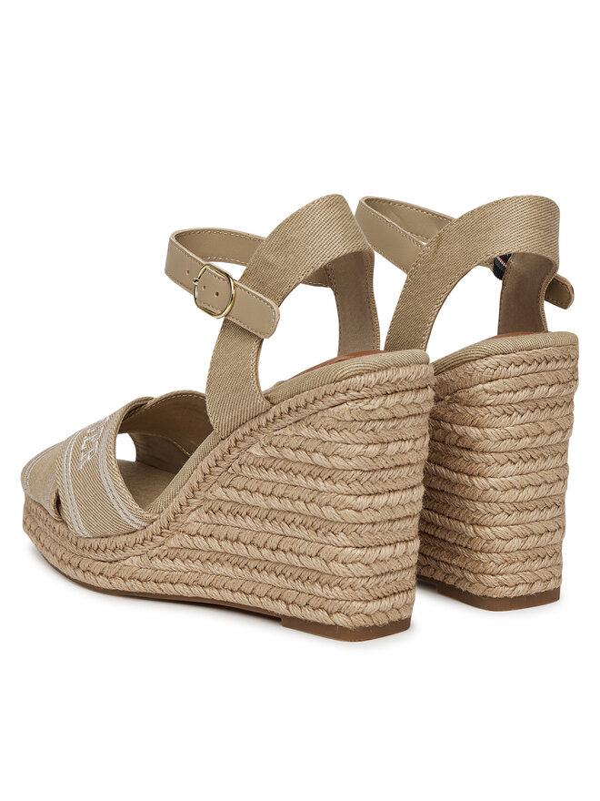Tommy Hilfiger Espadryle Tommy Hilfiger Tommy Hilfiger Espad High Wedge FW0FW08668 Beżowy