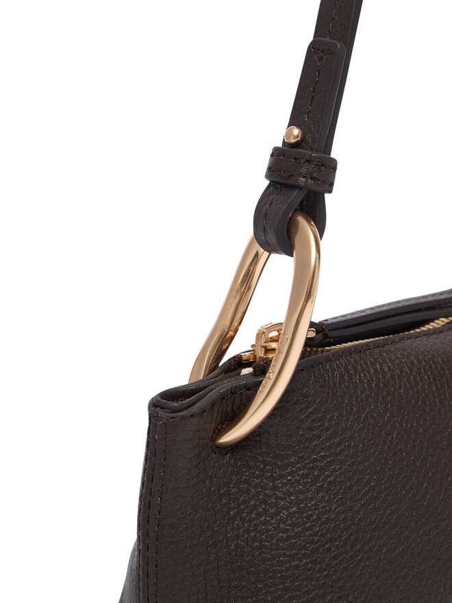 Calvin Klein Handtasche Calvin Klein Slouchy Leather Small Conv Bag LV04F3659G Braun