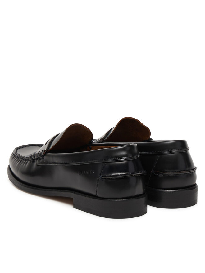 Tommy Hilfiger Mokassins Tommy Hilfiger Hilfiger Penny Patent Lth Loafer FM0FM05687 Dunkelblau