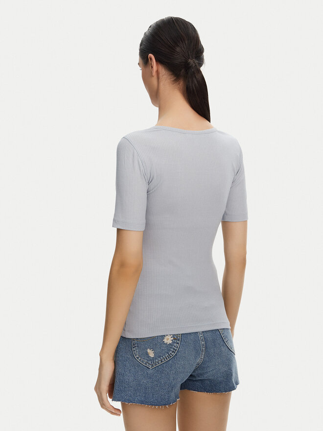 Lee Lee T-Shirt Henley 112363830 Himmelblau Slim Fit