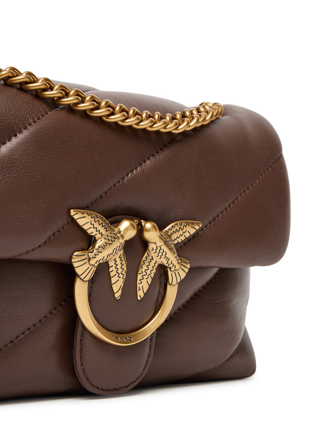 PINKO Rankinė PINKO Love Puff Mini CL PE 25 PLTT 100039 A0F2 Ruda