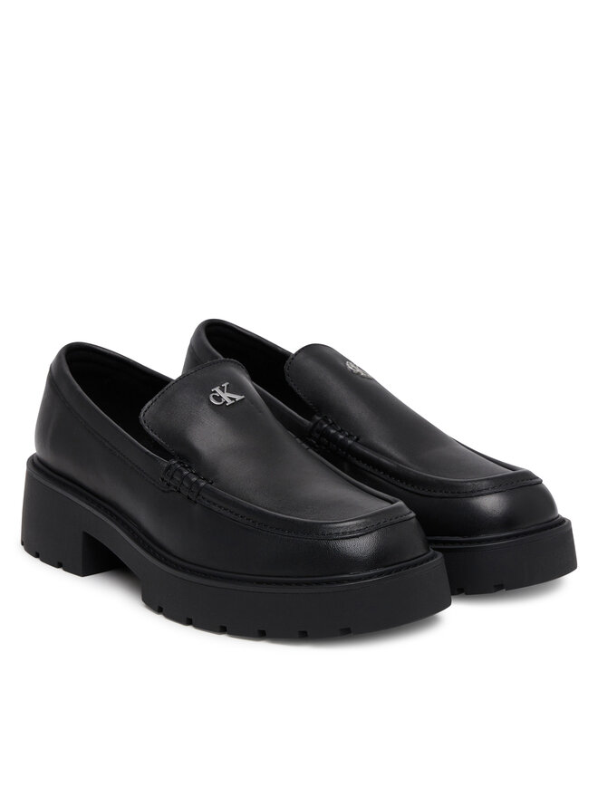 Calvin Klein Jeans Loaferice Calvin Klein Jeans Chunky Cupsole Ru Patch Lth YW0YW01862 Crna
