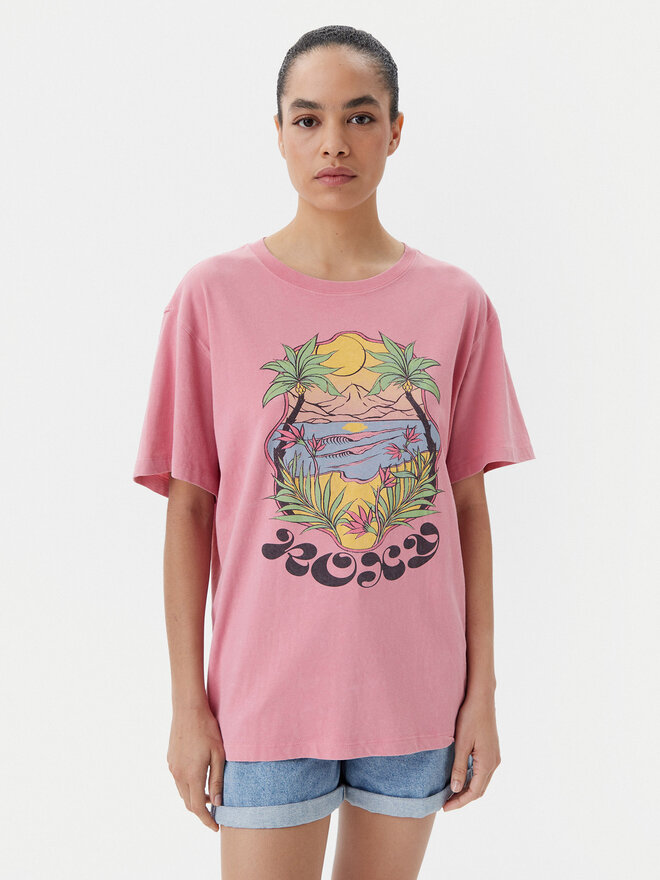 Roxy Roxy Camiseta ERJZT05905 Rosa Oversize
