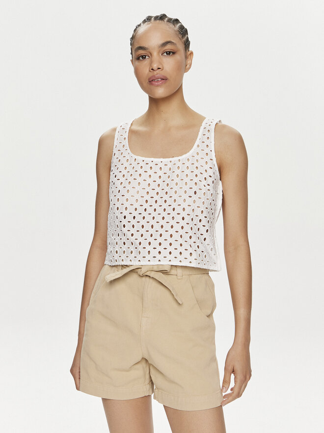 United Colors Of Benetton United Colors Of Benetton Top 58BHDH00L Weiß Slim Fit