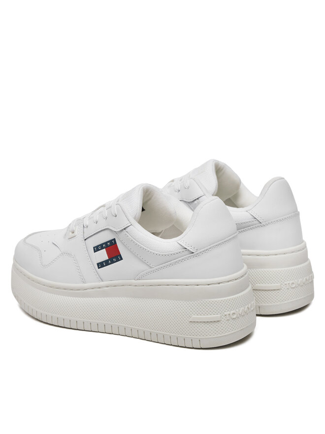 Tommy Jeans Sneakersy Tommy Jeans Tjw Retro Basket Flatform Ess EN0EN02506 Biały