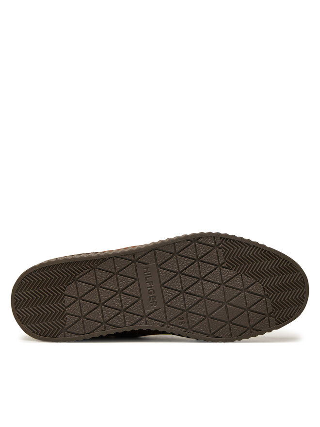 Tommy Hilfiger Schnürschuhe Tommy Hilfiger Faux Fur Nubuck Low Lace-Up FW0FW08172 Braun