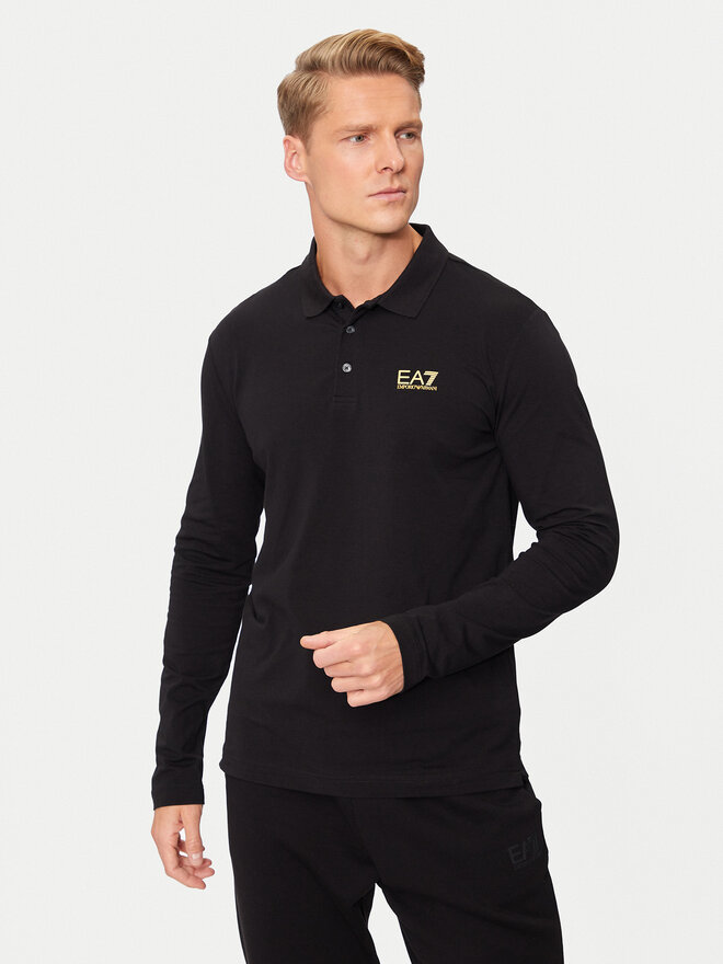 EA7 Emporio Armani EA7 Emporio Armani Поло 8NPF15 PJVQZ 0208 Чорний Regular Fit