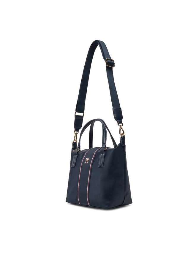 Tommy Hilfiger Torebka Tommy Hilfiger Poppy Small Tote Corp AW0AW17204 Granatowy