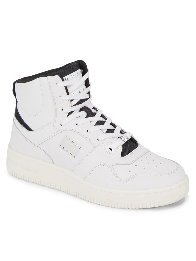 Tommy Jeans Sneakersy Tommy Jeans Basket Mid EM0EM01258 Biały