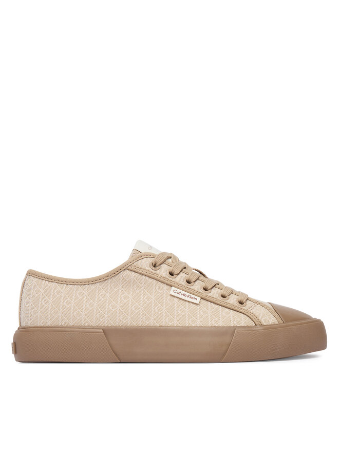Calvin Klein Sneakers aus Stoff Calvin Klein Vulc Low Laceup Aop Canvas HW0HW03142 Beige