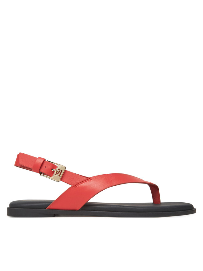Tommy Hilfiger Sandały Tommy Hilfiger Color Block Thong Flat Sandal FW0FW08883 Pomarańczowy