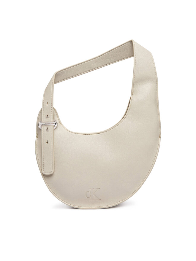Calvin Klein Handtasche Calvin Klein Asym Buckle Shoulder Bag LV04F3872G Creme