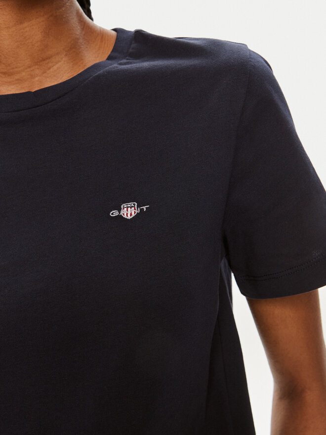 Gant Gant Marškinėliai Shield 4200200 Tamsiai mėlyna Regular Fit
