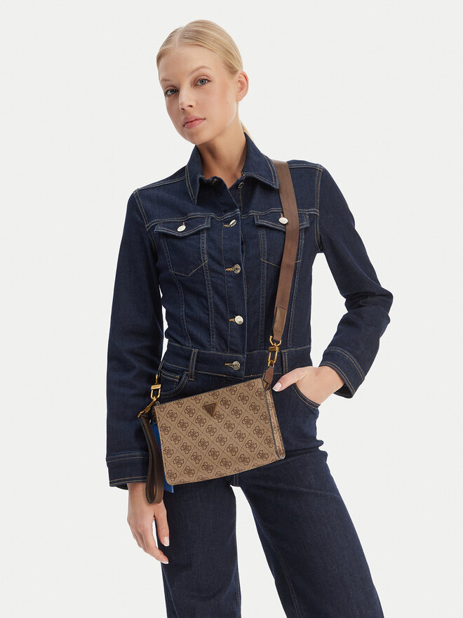 Guess Плоска сумка Guess HMMILO P6157 Бежевий