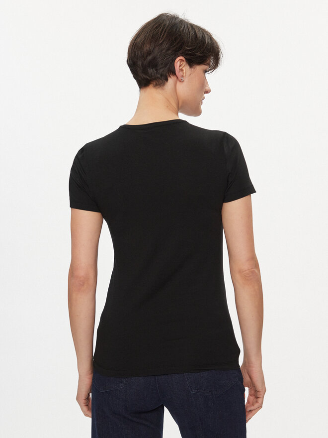 Pieces Pieces Marškinėliai Irene 17082526 Juoda Slim Fit