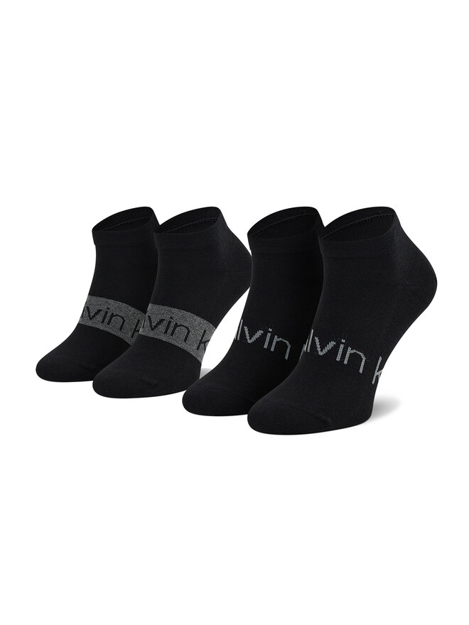 Calvin Klein Súprava 2 párov kotníkových ponožiek unisex Calvin Klein 701218712 Čierna