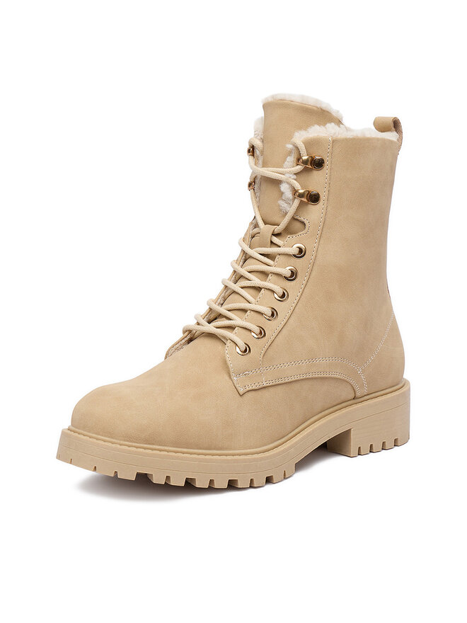 DeeZee Botines planos DeeZee HX24016-1 Beis