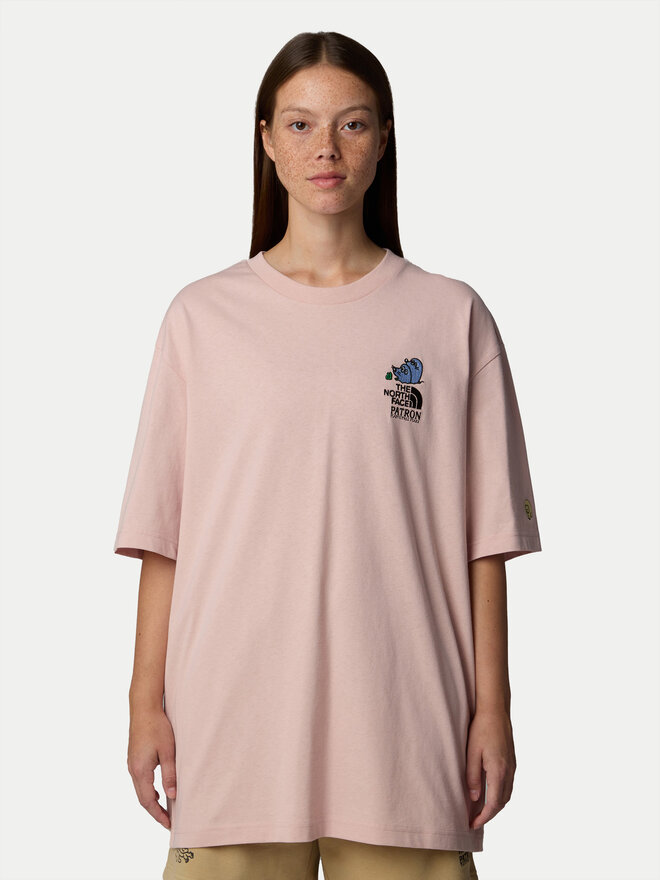 The North Face The North Face Camiseta Unisex Mountain Cleanup NF0A8C4D Rosa Oversize