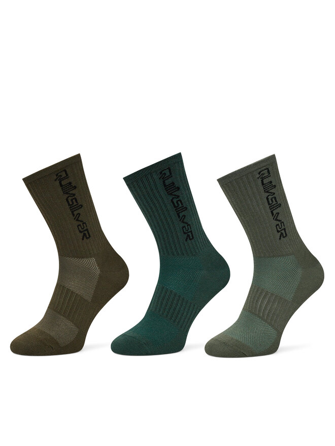 Quiksilver Skarpety Quiksilver AS_QUIKSILVER_100W_SS25 (3-PACK) Khaki