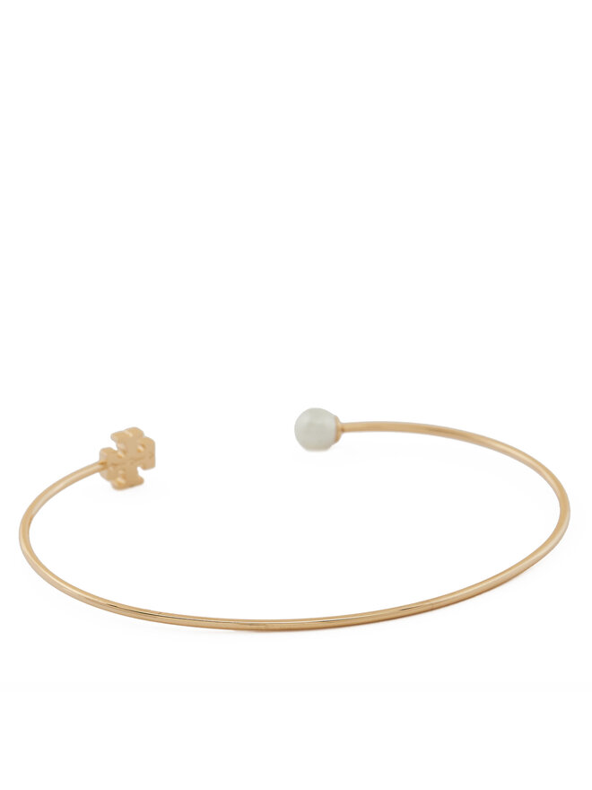 Tory Burch Bransoletka Tory Burch Kira Pearl Cuff 157968 Złoty
