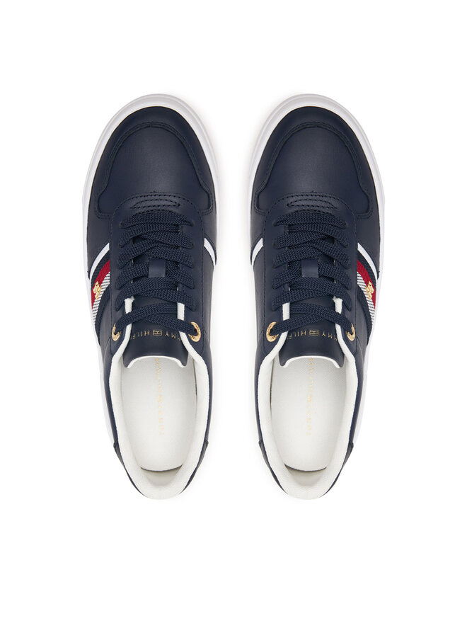 Tommy Hilfiger Sneakers Tommy Hilfiger Th Platform Vulc Leather FW0FW09603 Dunkelblau